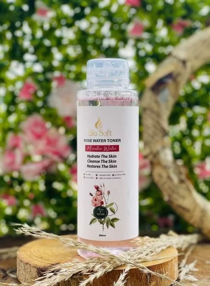 بيو سوفت تونر ماء الورد ماء ميسيلار 380 مل - Image 2