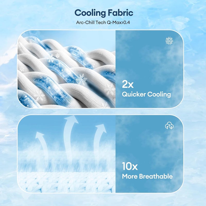 VFROO Cooling Blanket for Hot Sleepers Throw XL Size 50''×70'', Summer Blanket Thin Lightweight Breathable, Absorbs Sweat Heat to Keep Adults Cool, Cold Blanket for Sleeping on Bed Couch, Grey - Image 4