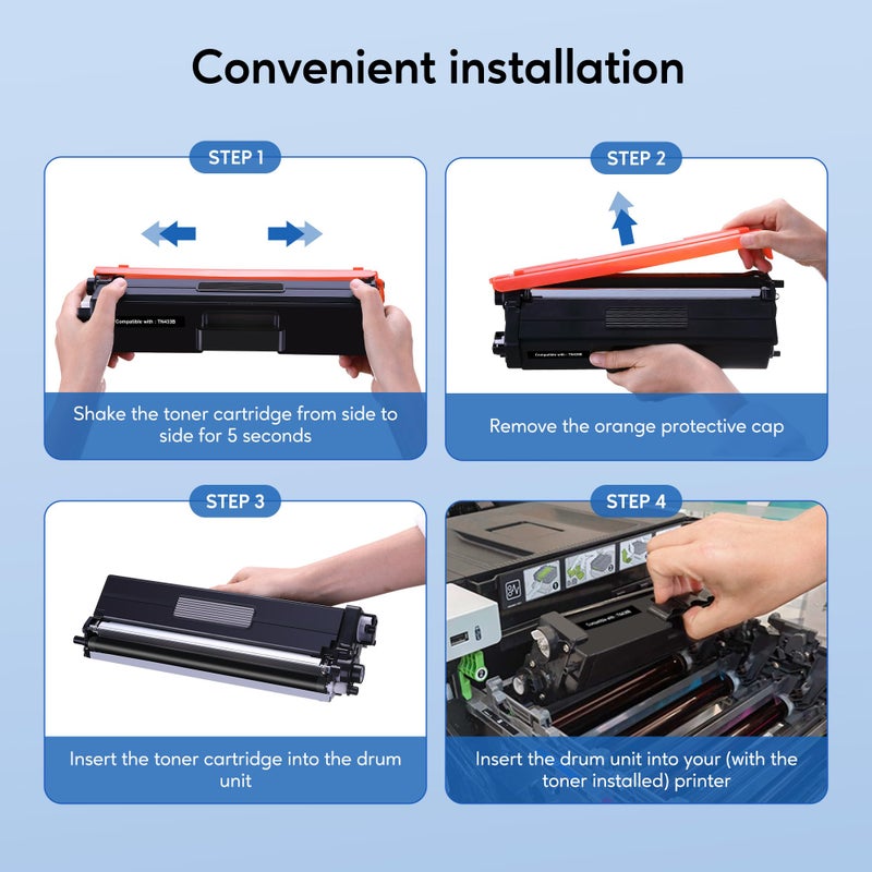 GOTOBY Compatible Toner Cartridge Replacement for Brother TN433BK TN433 TN431BK TN-433 TN436BK for HL-L8260CDW HL-L8360CDW MFC-L8900CDW MFC-L8610CDW MFC-L8690CDW Printer (Black, 2Pack) - Image 5