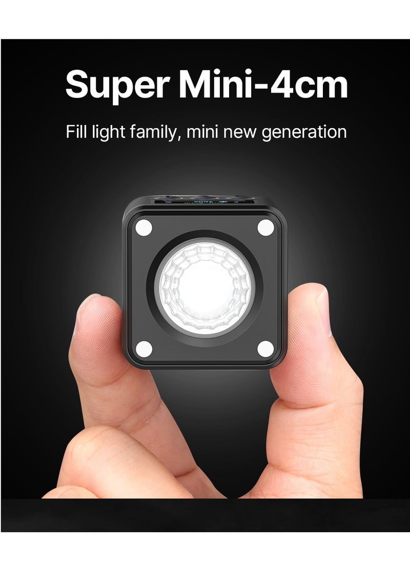 Ulanzi - Ulanzi L2 RGB Mini COB Video Camera, Light Dimmable, 360° Full-Color Light, with Diffuser Honeycomb Photography, for DSLR Camera - Image 1