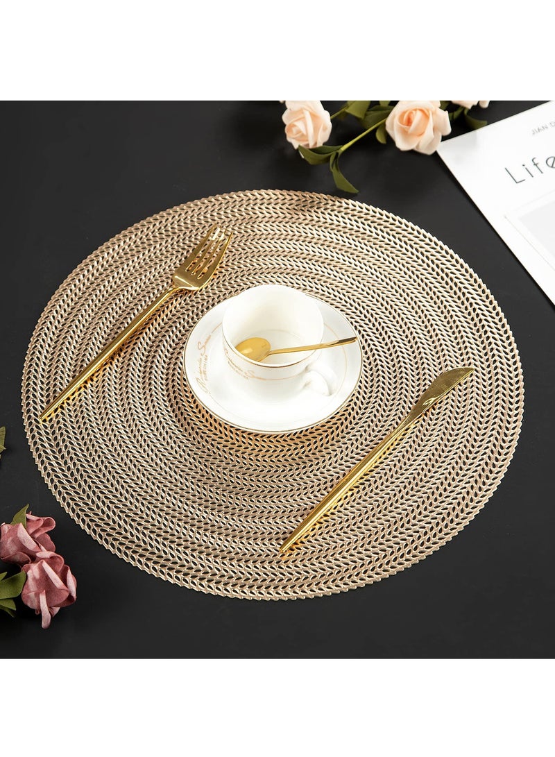 Placemats Set of 6, Heat Resistant Washable Waterproof Oil-Proof Placemats, Wrinkle Free Kitchen Dining Table Mats - Image 1