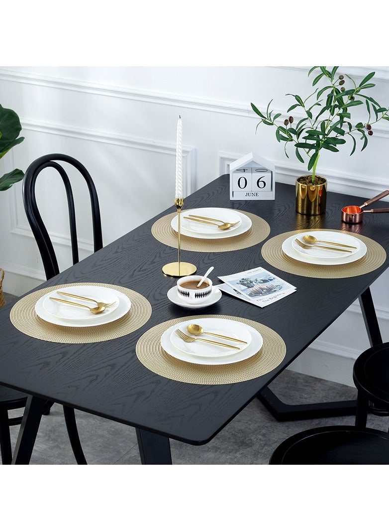 Placemats Set of 6, Heat Resistant Washable Waterproof Oil-Proof Placemats, Wrinkle Free Kitchen Dining Table Mats - Image 3