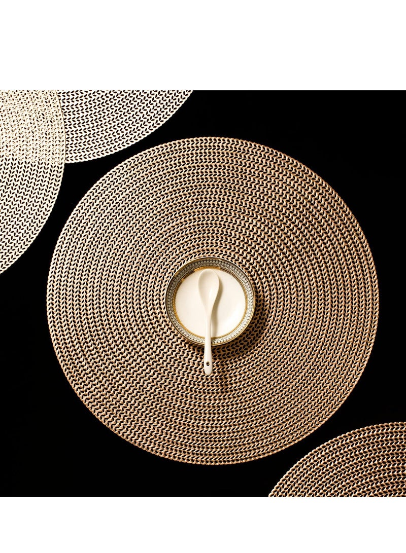 Placemats Set of 6, Heat Resistant Washable Waterproof Oil-Proof Placemats, Wrinkle Free Kitchen Dining Table Mats - Image 2