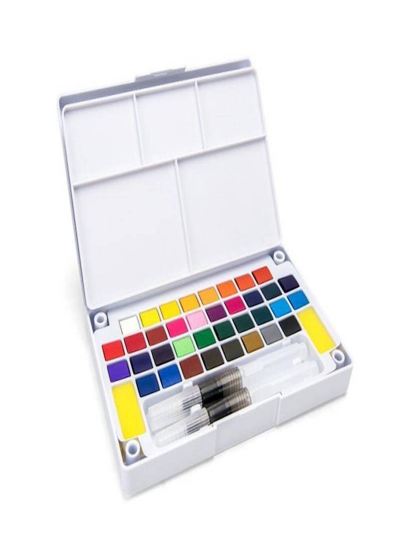 Transparent Solid Water Colour Paint,Transparent Solid Watercolor Paint Suit 36 Colors Watercolor For Brush Pen Painting Drawing Students Artist Art  - Image 2