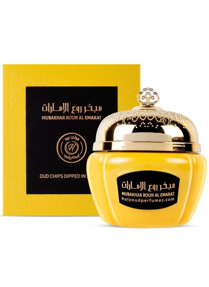 Holy Oud - Holy Oud Mubakhar Rouh Al Emarat Premium Arabic Incense Bukhoor Chips Dipped In Scents 30GM - Image 1