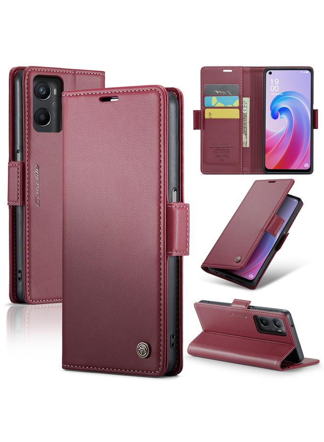 Case For Realme 9i 4G 023 Butterfly Buckle Litchi Texture RFID Anti-theft Leather Phone Case