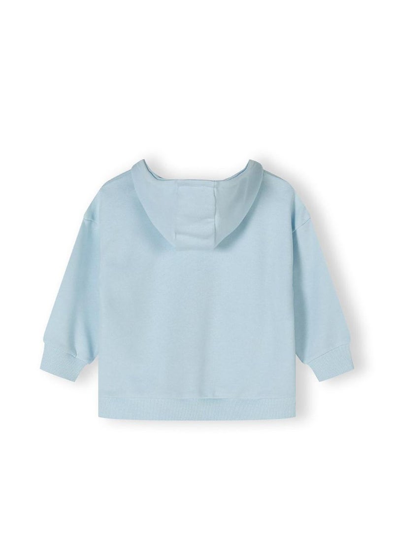 MINOTI Girls Zip-Up Hoodie with Front Pockets and Hood  - Image 3