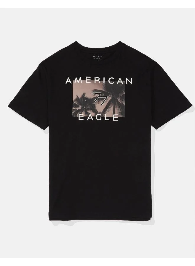 American Eagle Logo Graphic Crew Neck T-Shirt