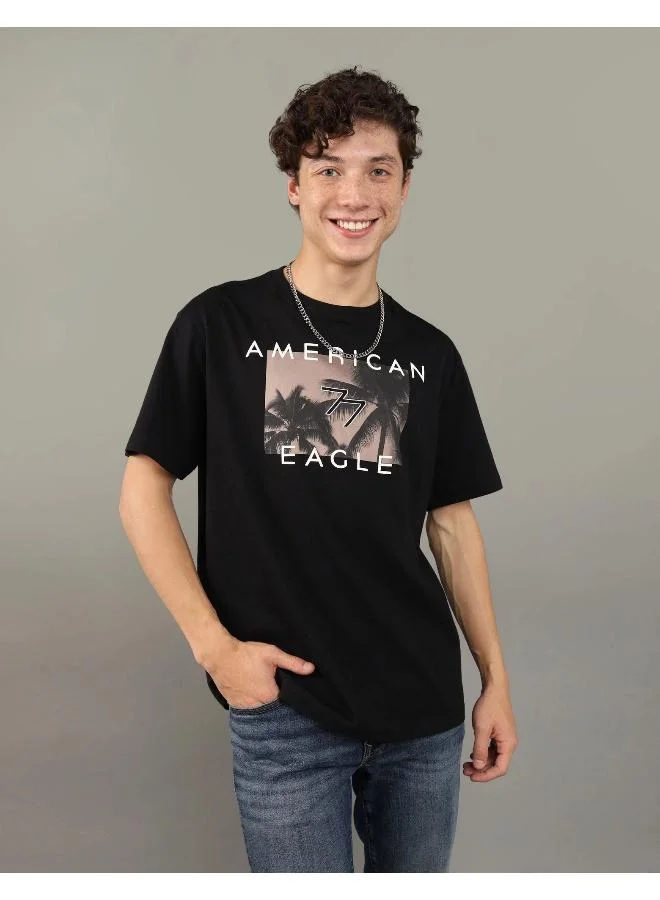 American Eagle Logo Graphic Crew Neck T-Shirt