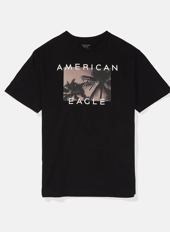 امريكان ايجل Logo Graphic Crew Neck T-Shirt
