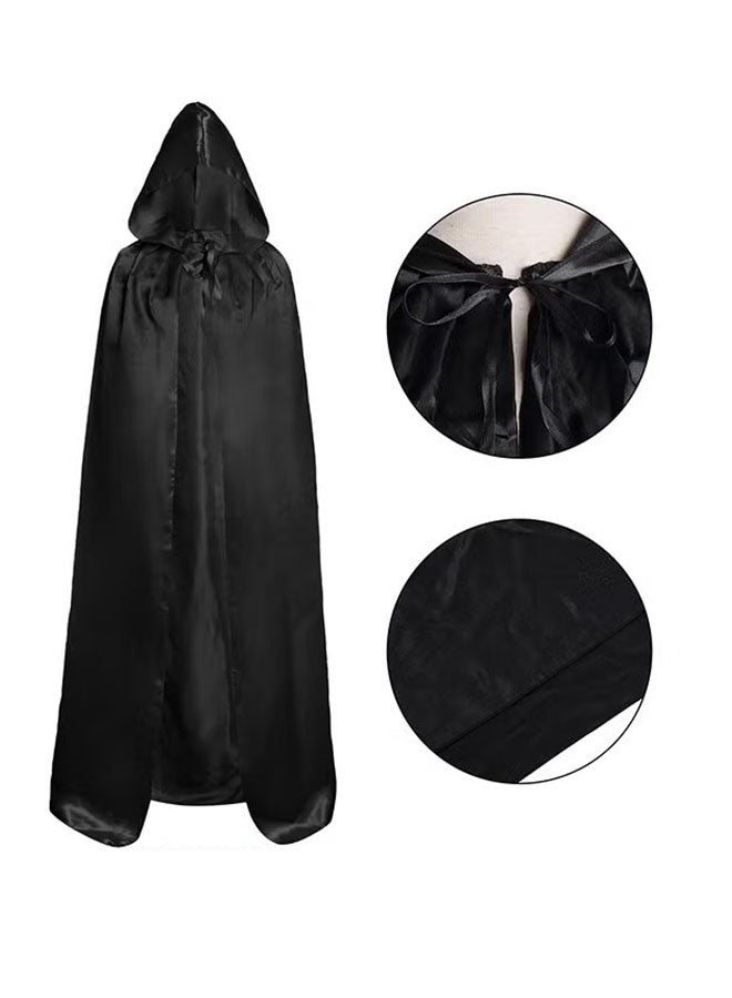 Realfrog Cloak with Hood,Full Length Robe,Cosplay Cloak,Medieval Cowl Hat,Cosplay Accessory,Cosplay Costumes Men Women Unisex Witch Cowl Hat Black,Role-playing Props,Role Play Costume Dress-Up - Image 4