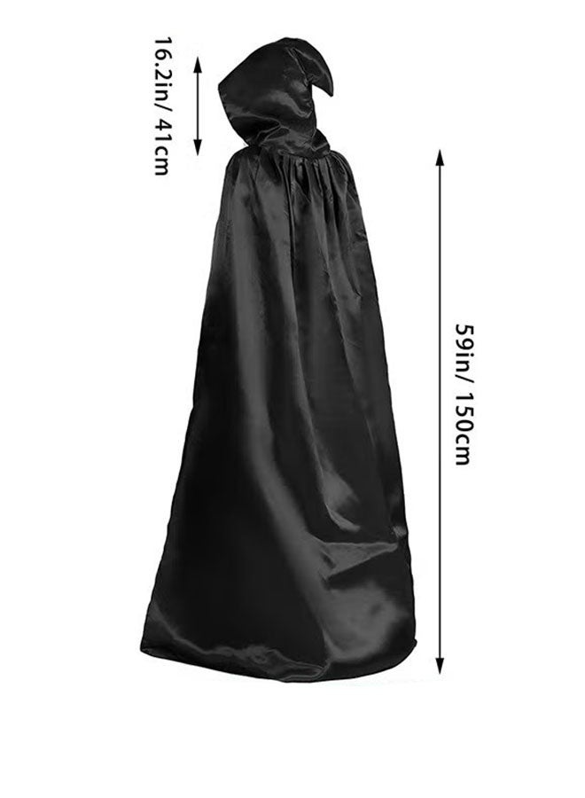 Realfrog Cloak with Hood,Full Length Robe,Cosplay Cloak,Medieval Cowl Hat,Cosplay Accessory,Cosplay Costumes Men Women Unisex Witch Cowl Hat Black,Role-playing Props,Role Play Costume Dress-Up - Image 3