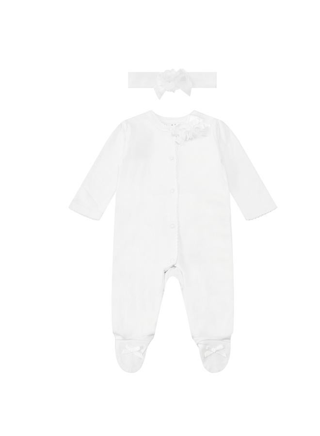 Luna & Lily 2 Piece - Button-Up Sleepsuit With Headband Set - Image 5