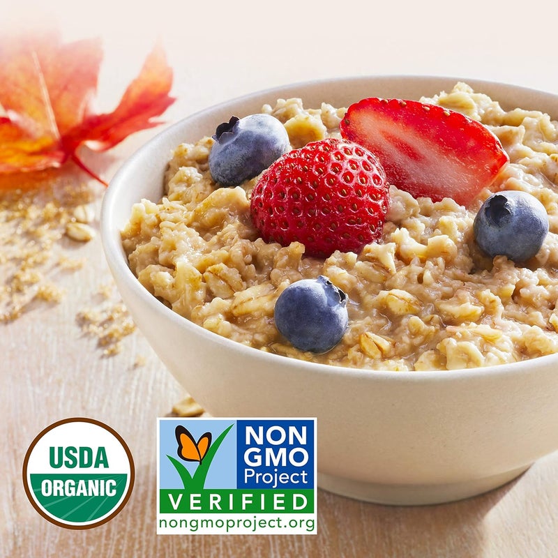 Quaker دقيق الشوفان العضوي الفوري من كويكر، بنكهة القيقب والسكر البني، حبوب الإفطار، 8 عبوات - Image 3