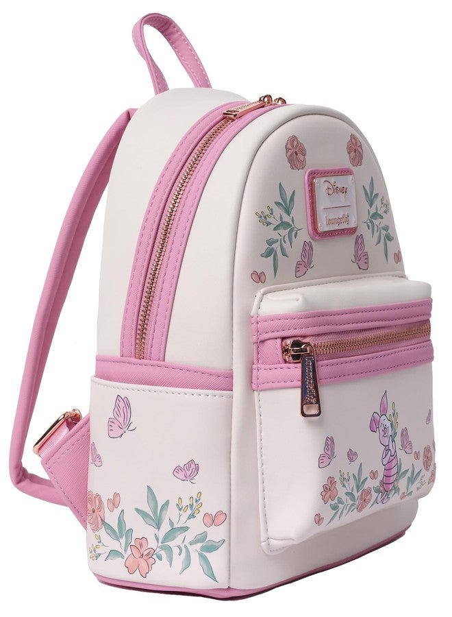 Loungefly Winnie the Pooh Eeyore Mini Backpack Handbag Floral Print Double Strap Shoulder Bag, Pink, Piglet, 9" x 10" x 4.5" - Image 5