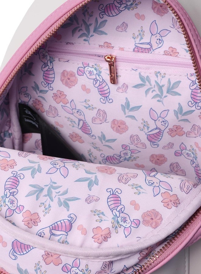 Loungefly Winnie the Pooh Eeyore Mini Backpack Handbag Floral Print Double Strap Shoulder Bag, Pink, Piglet, 9" x 10" x 4.5" - Image 3