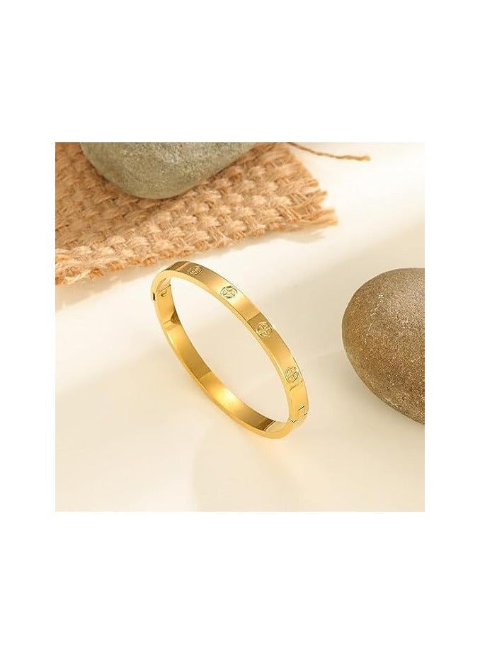 Fayrouz Jewellery 18K Gold Plated Stainless Steel Ring Bracelets for Women, Friendship and Love Bracelets, Stainless Steel Bracelet - Image 3