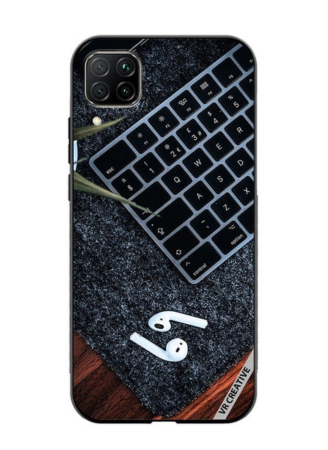 Protective Case Cover For Huawei Nova 7i/P40 Lite Earphone With Keyboard Design Multicolour