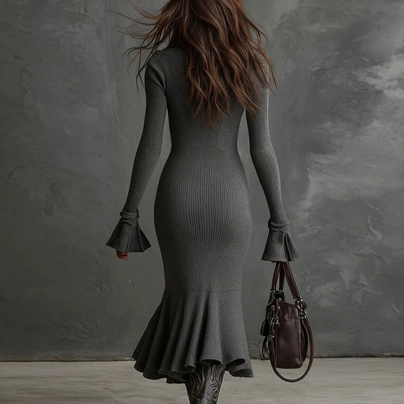 Hepburn style dress, elegant feminine daily styling - Image 3