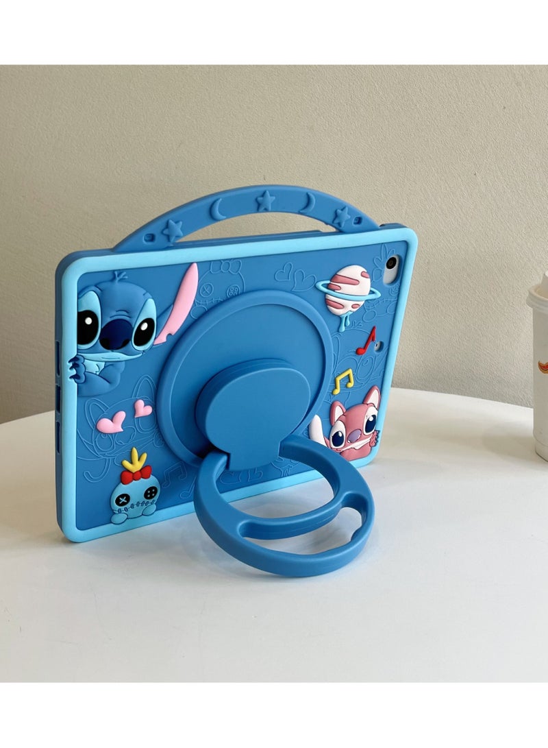 general Samsung Galaxy Tab A9 Plus 11 inch 2023 Case, 360° Rotating Grip Stand Adjustable Strap Cute Cat Silicone Protective Sheet Case for Kids - Image 5