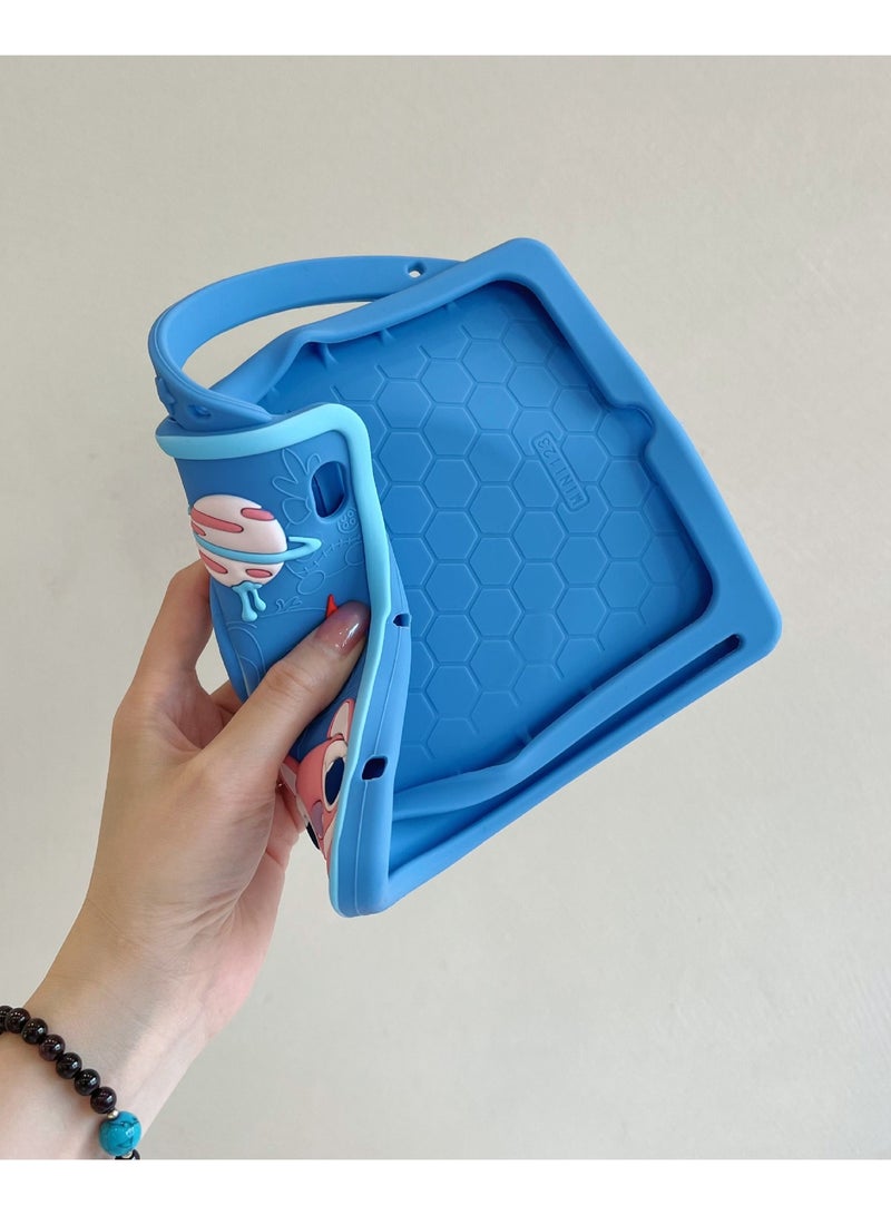 general Samsung Galaxy Tab A9 Plus 11 inch 2023 Case, 360° Rotating Grip Stand Adjustable Strap Cute Cat Silicone Protective Sheet Case for Kids - Image 4