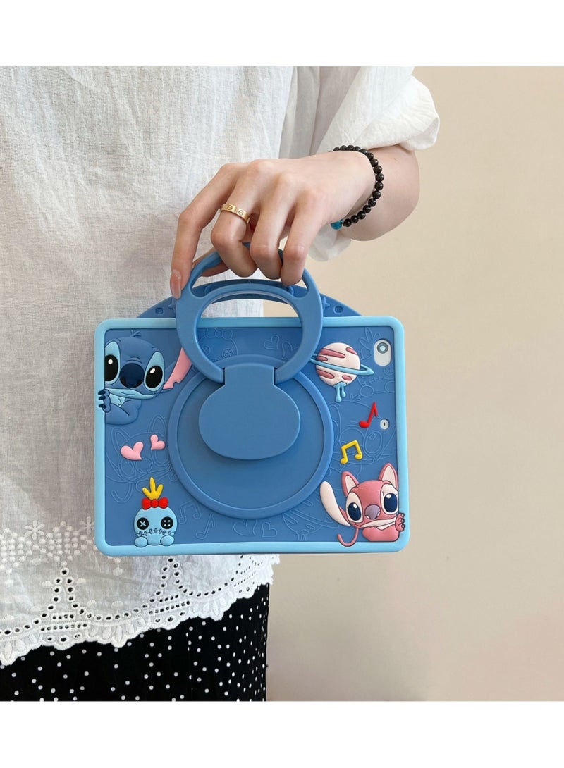 general Samsung Galaxy Tab A9 Plus 11 inch 2023 Case, 360° Rotating Grip Stand Adjustable Strap Cute Cat Silicone Protective Sheet Case for Kids - Image 2