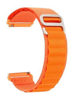 20mm Stretch Nylon Metal Alpine Loop Woven Strap For Amazfit Bip U Pro / Bip / Bip Lite / Bip S / Bip S Lite / Bip U - With Titanium G Hook  Orange