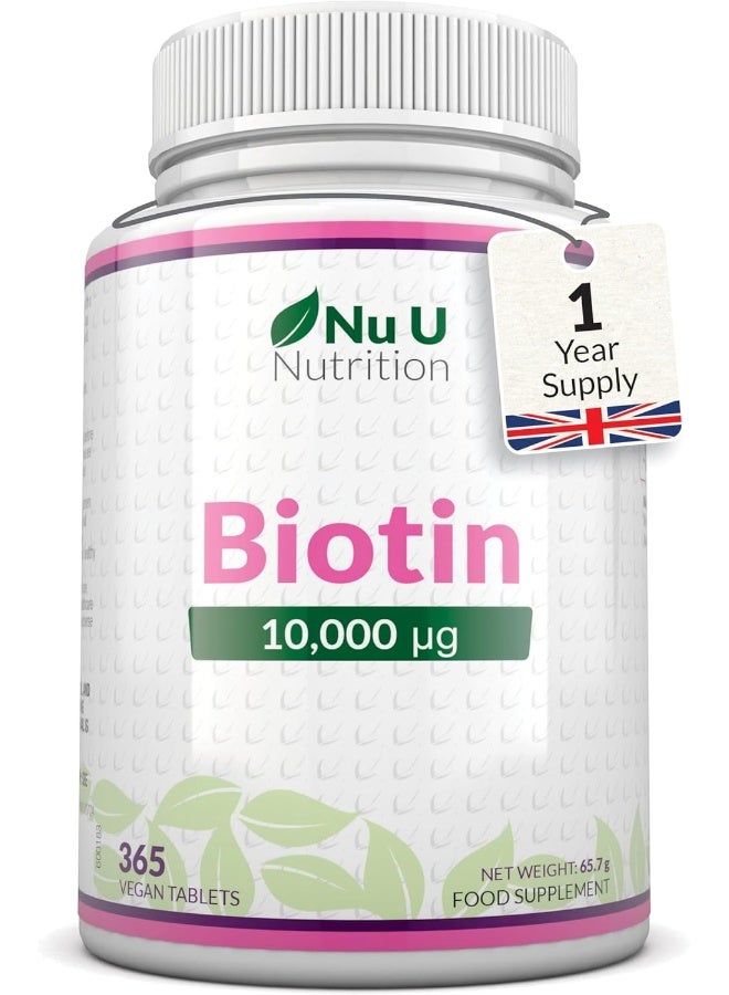 Nu U Nutrition Biotin 10,000mcg by Nu U Nutrition - Image 1