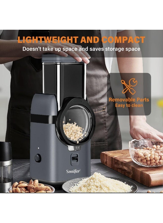 Sonifer SF-5550 6-in-1 Electric Vegetable Slicer & Food Chopper | 80W Powerful Motor with 6 Stainless Steel Blades | Multifunctional Salad Maker, Shredder & Grinder for Quick, Safe & Easy Food Prep - Image 5