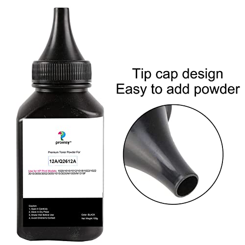 proffisy 3 Pack 12A Toner Powder Refill Compatible with HP 12A Q2612A Cartridge 100g Per Bottle - Image 3