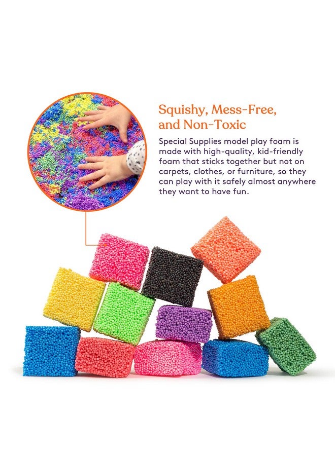 Special Supplies Special Supplies Fun Foam Modeling Foam Beads Play Kit, 12 Blocks Children’s Educational Clay for Arts Crafts Kindergarten, Preschool Kids Toys Develop Creativity, Motor Skills, Reusable Container  - Image 2