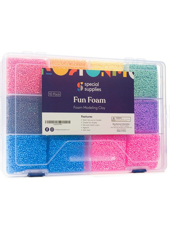 Special Supplies Special Supplies Fun Foam Modeling Foam Beads Play Kit, 12 Blocks Children’s Educational Clay for Arts Crafts Kindergarten, Preschool Kids Toys Develop Creativity, Motor Skills, Reusable Container  - Image 4