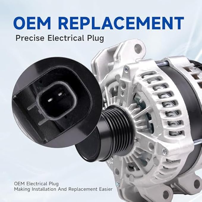 APLEDAX High Output Upgraded Alternator For/DODGE Challenger 2015-2021, Charger Durango For/JEEP Grand Cherokee 2011-2020 For/CHRYSLER 300 2011-2021 For/RAM 1500, 3.6L, 12V 180A CW 6-Groove 4801778AF - Image 5