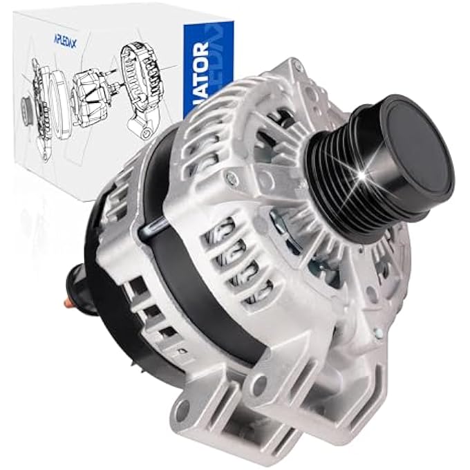 APLEDAX High Output Upgraded Alternator For/DODGE Challenger 2015-2021, Charger Durango For/JEEP Grand Cherokee 2011-2020 For/CHRYSLER 300 2011-2021 For/RAM 1500, 3.6L, 12V 180A CW 6-Groove 4801778AF - Image 1