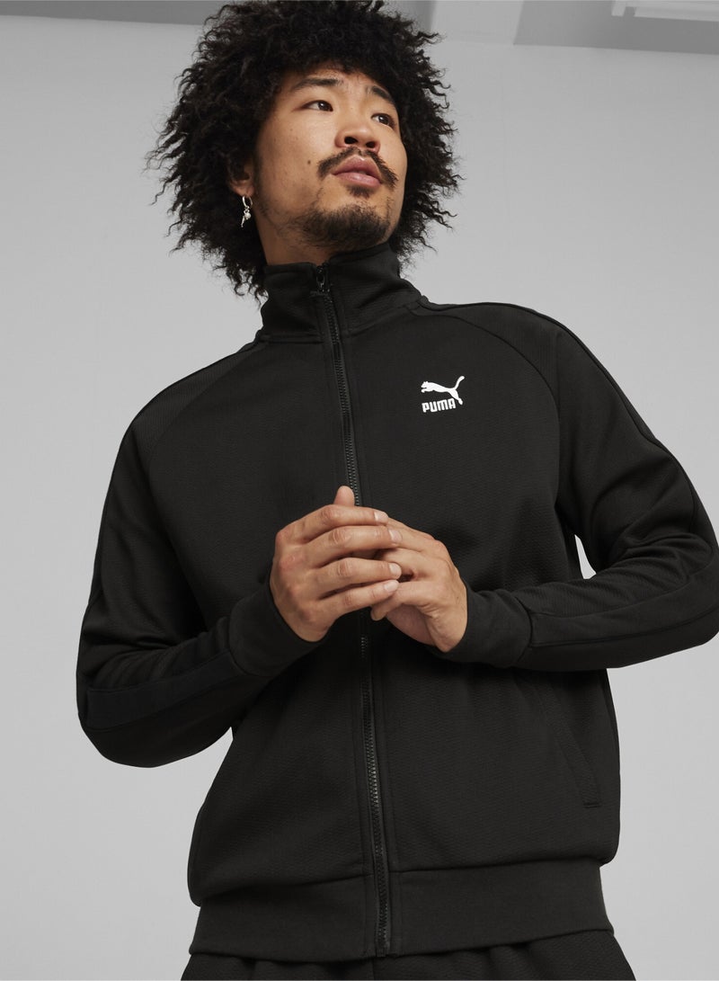 PUMA T7 Mens Black Track Jacket - Image 1