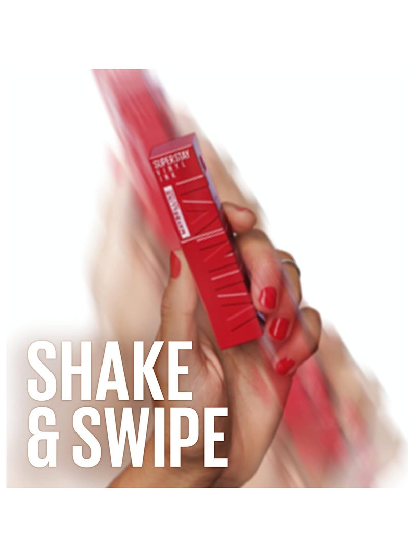 فينيل احمر شفاه سوبر ستاي فينيل انك يدوم طويلا لون 50 ويكد 5.4 مل غير لامع - Image 2