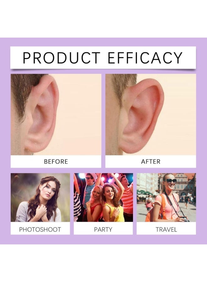 EELHOE Ear Corrector Silicone Patches for Concave Ears, Ear Lobe Support to Create V-shaped Face & Natural Ear Contours, Cosmetic Ear Stickers, Pack of 6, Ear Shaping Patches for Ear Enhancement  - Image 2
