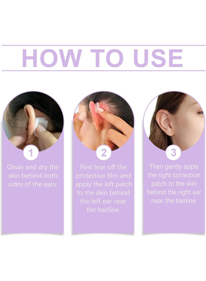 EELHOE Ear Corrector Silicone Patches for Concave Ears, Ear Lobe Support to Create V-shaped Face & Natural Ear Contours, Cosmetic Ear Stickers, Pack of 6, Ear Shaping Patches for Ear Enhancement  - Image 4