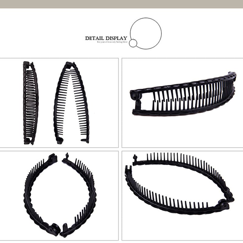 Aaiffey 4pcs Banana Hair Clips Vintage Clincher Combs Tool for Thick Curly Hair Accessories Fish Shape Ponytail Holer Claws Grips Clamp Clip Claws Set for Women - Image 4