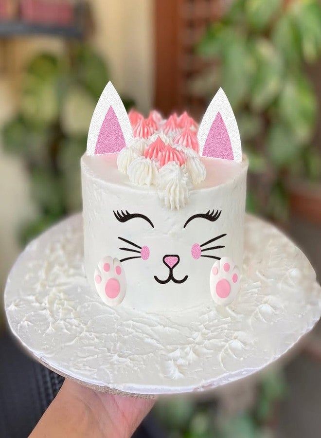 GmakCeder Cat Cake Topper Kitty Cat Face Foot Cake Decoration For Kitty Theme Birthday - Image 4