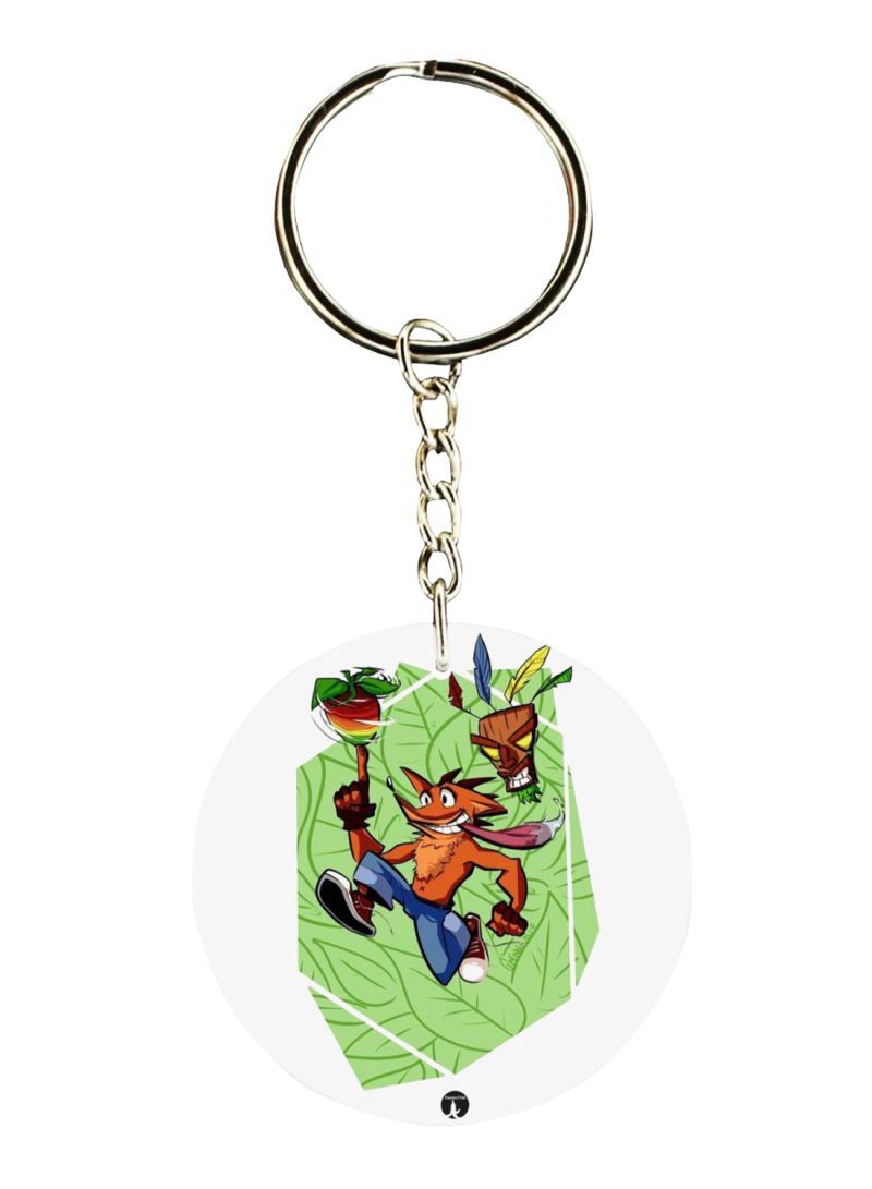 The Video Game Crash Printed Keychain