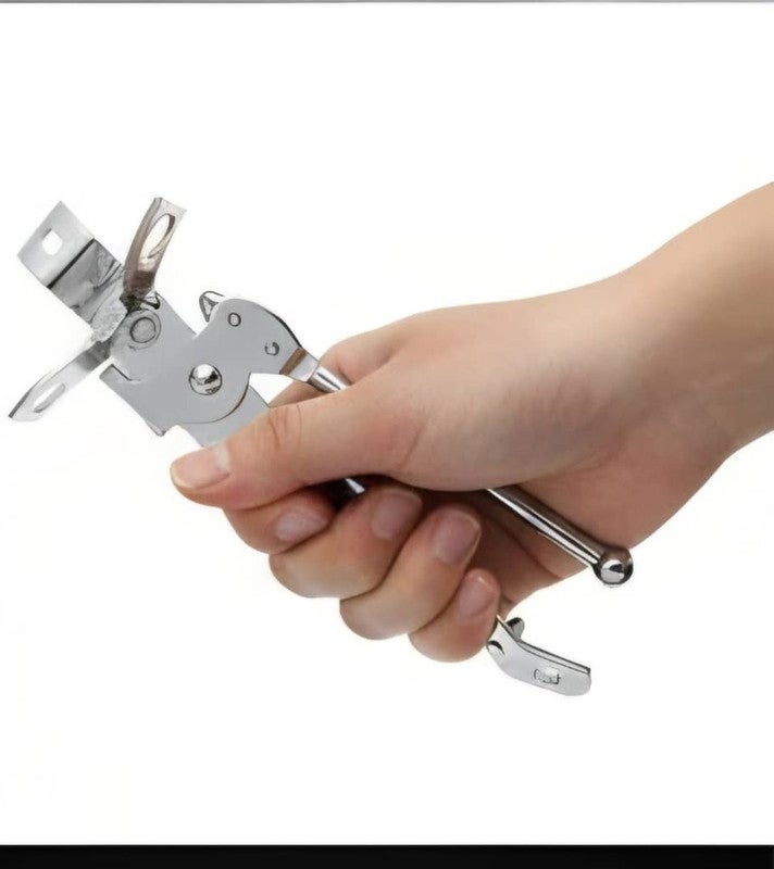Manual can opener with an easy-to-use metal handle - ideal for the elderly and those with weak grip. - Image 1