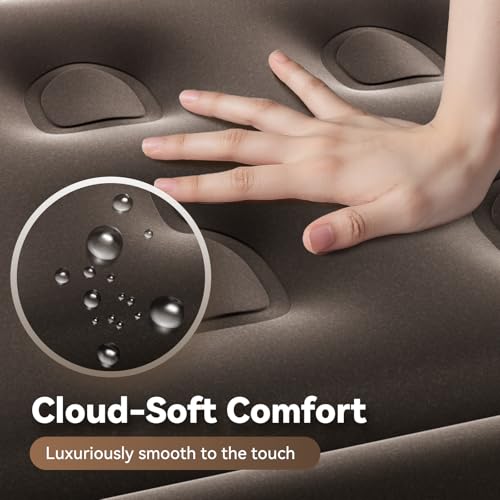 DIVON Full Air Mattress with Built in Pump Raised, 2 Min Self Inflatable Mattress, 18’’ Blow up Mattress for Adults, 660 LBS Portable Air Bed for Guest, Camping, Travel & Floor, Brown - Image 5