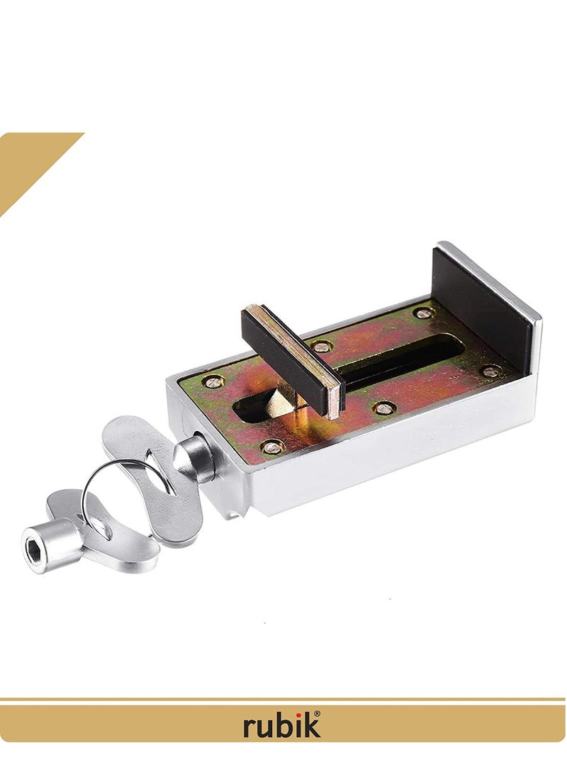 Sliding Window Door Lock with 2 Keys, Adjustable Zinc Alloy Anti Theft Sash Stopper Lock For Child Security (2 Pack)