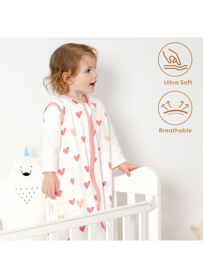 YOOFOSS - Yoofoss Baby Sleep Sack Wearable Blanket for Babies 100% Cotton 2-Way Zipper TOG 0.5 Toddler Sleeping Sack 3 Pack, Comfy Lightweight Sleep Sacks - Image 1
