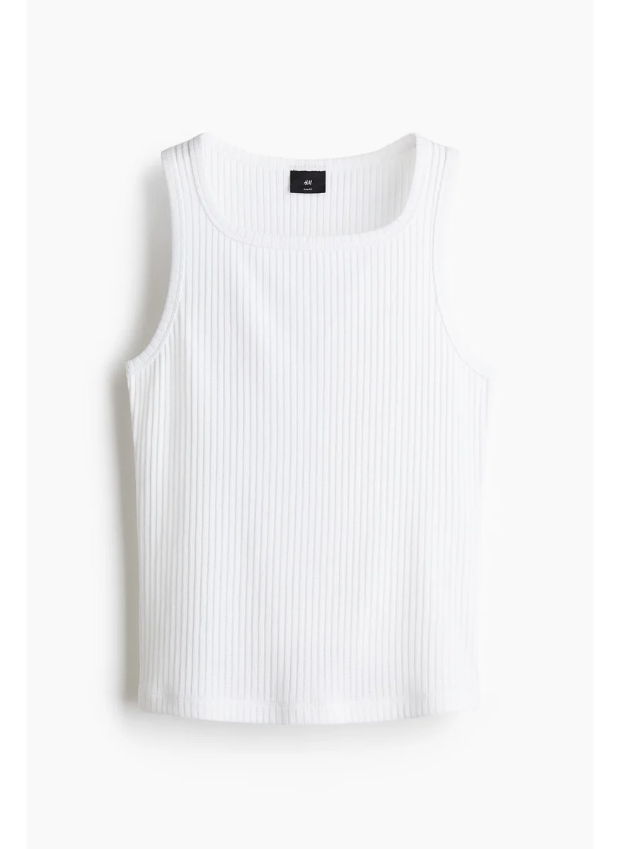 H&M Slim Fit Ribbed Vest Top