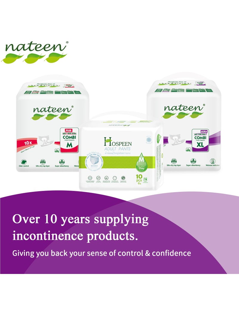 nateen Super Ultra Incontinence Adult Diaper,Large,Waist Size 115-150cm,80 Count Adult Diapers,Disposable Underwear for Men&Women,Briefs with Maximum Absorbency, Leak Protection-3240ml Absorbency. - Image 5