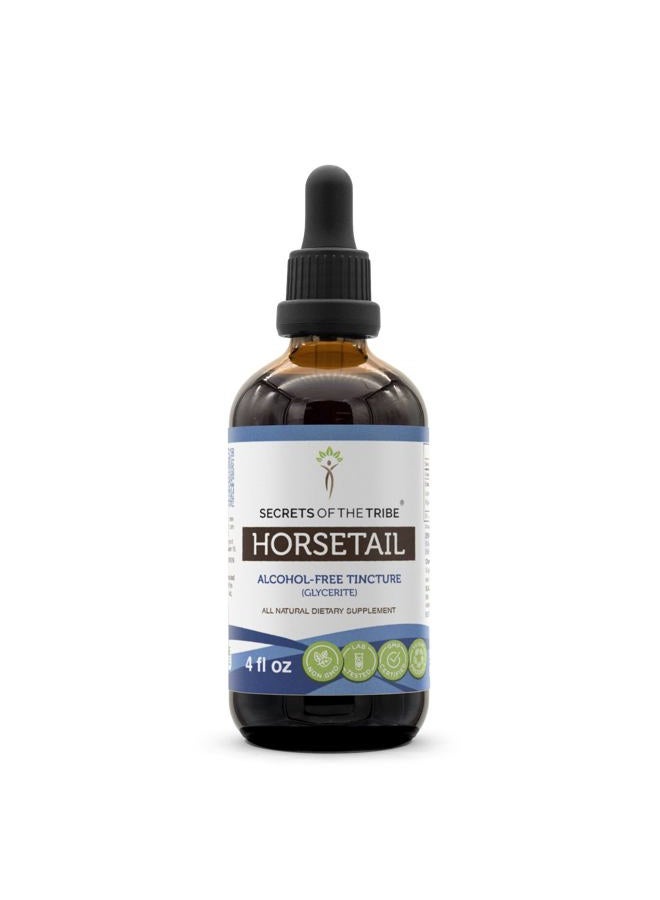 Secrets of the Tribe Horsetail Tincture Alcohol-Free Extract, Horsetail (Equisetum arvense) Dried Herb 4 OZ - Image 1