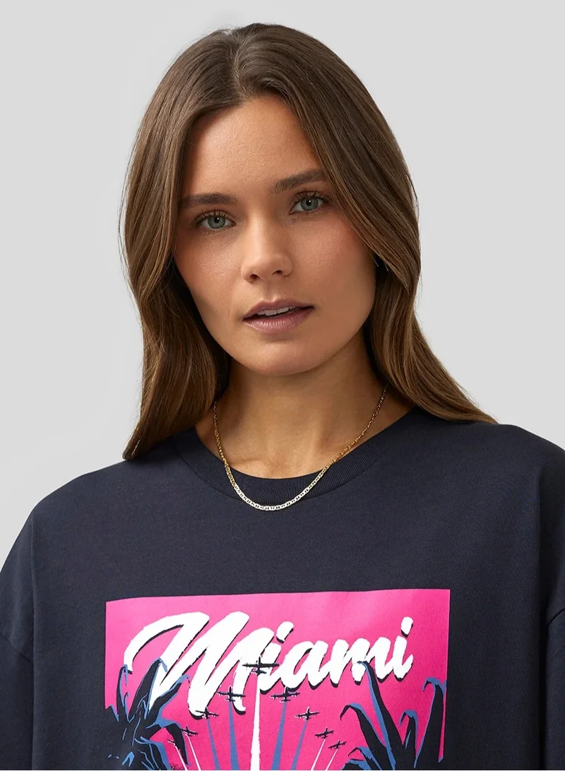 Red Bull  Red Bull Racing Unisex Miami Short Sleeve Oversized T-Shirt  | Best Price UAE