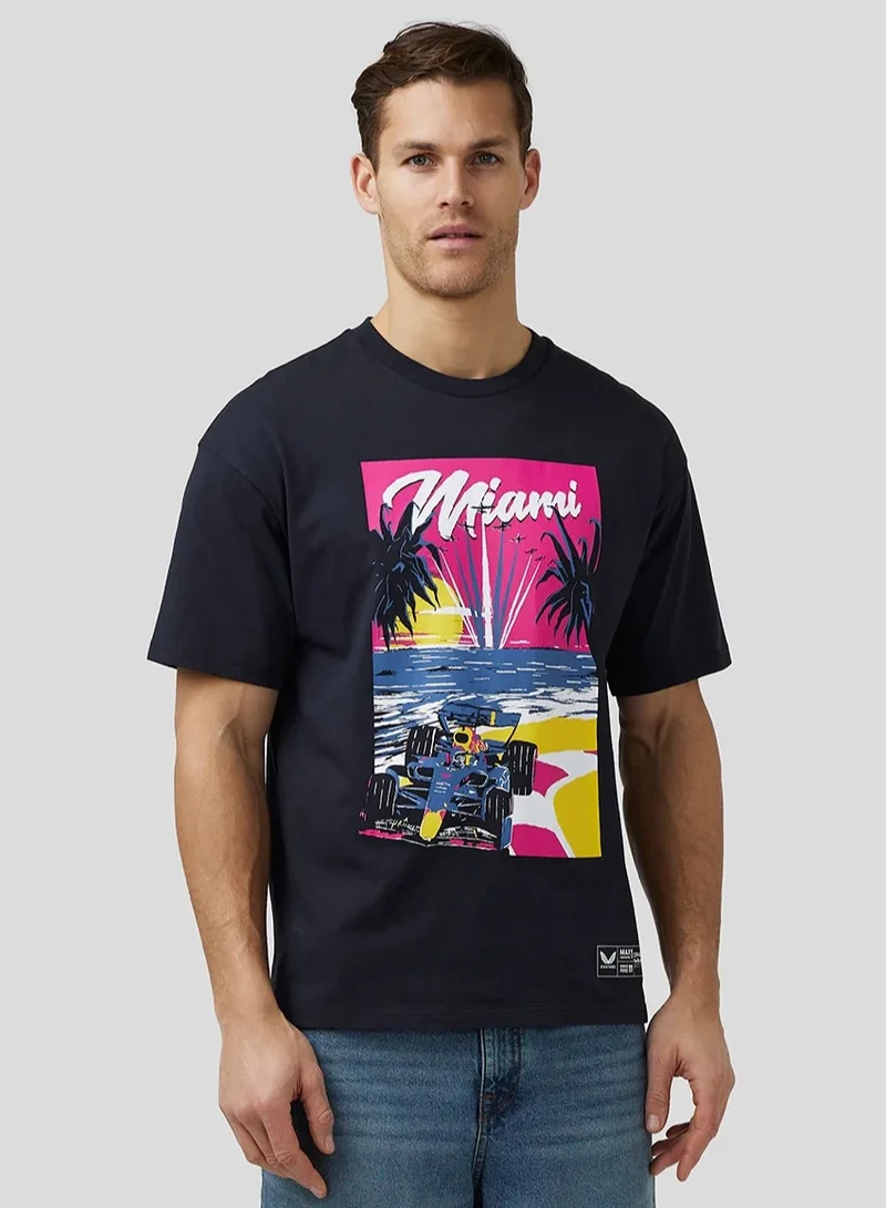 ريد بل Red Bull Racing Unisex Miami Short Sleeve Oversized T-Shirt